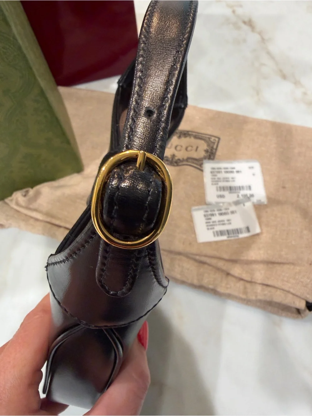 Gucci Mini Jackie Black Leather Handbag